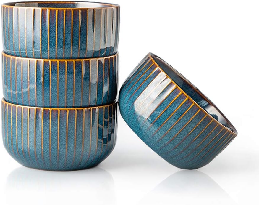 Bol à soupe en porcelaine bleu et or Vendos85 - Mathon