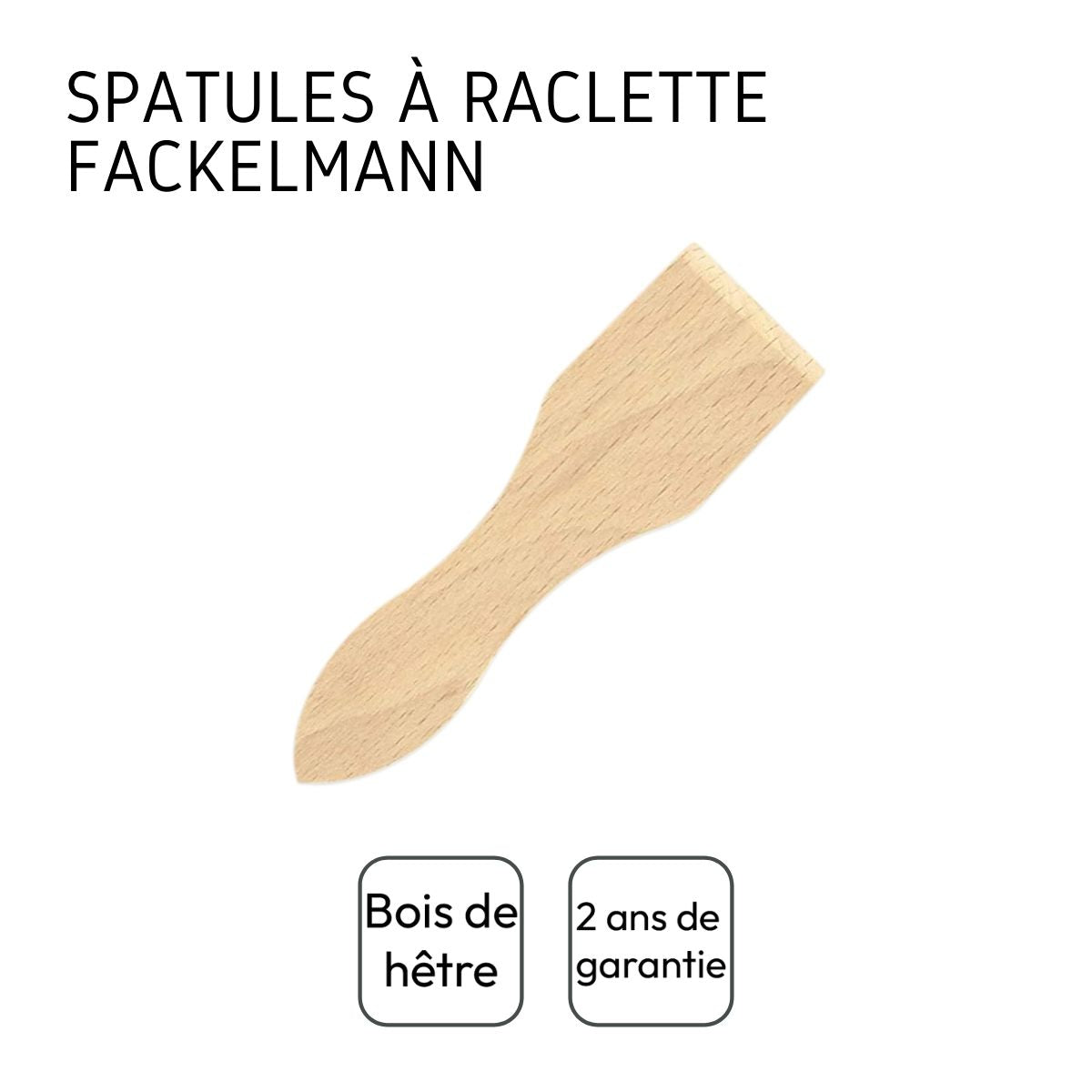 Lot de 6 spatules à raclette en bois 13 cm FSC Fackelmann - Mathon - 4