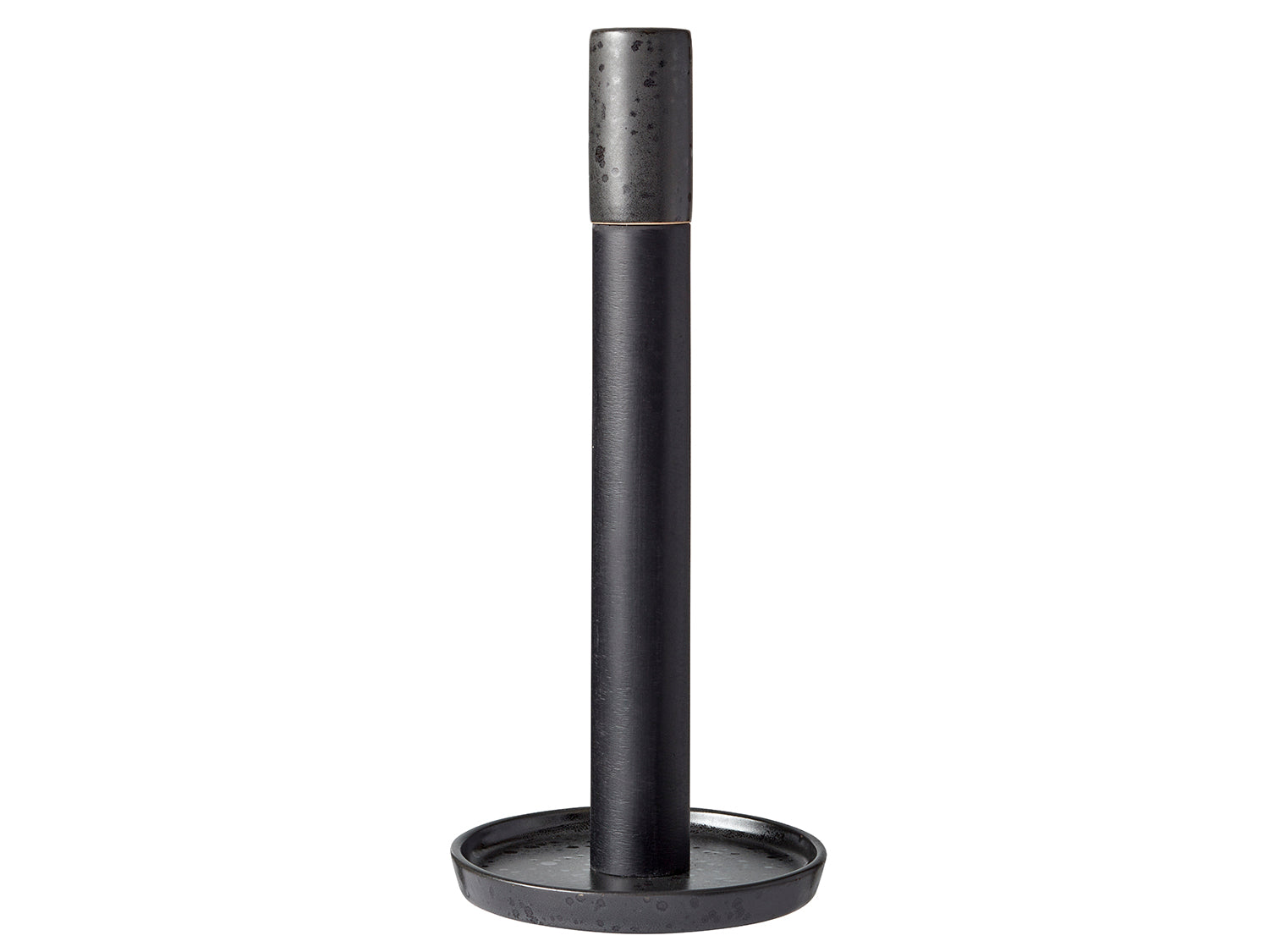 Porte-rouleau essuie-tout GASTRO en grès émaillé Noir Bitz - Mathon - 1