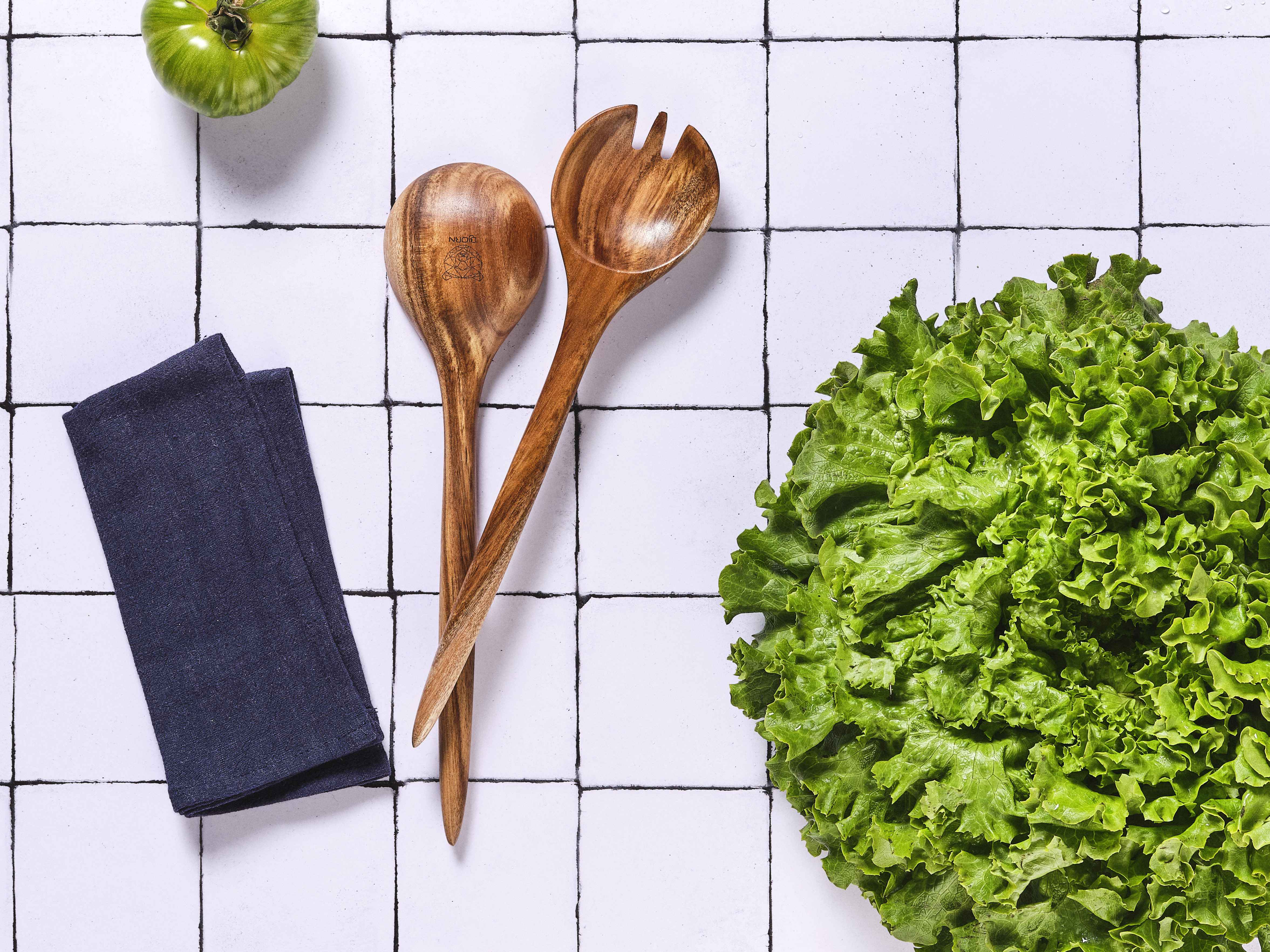 Couverts à salade en bois d