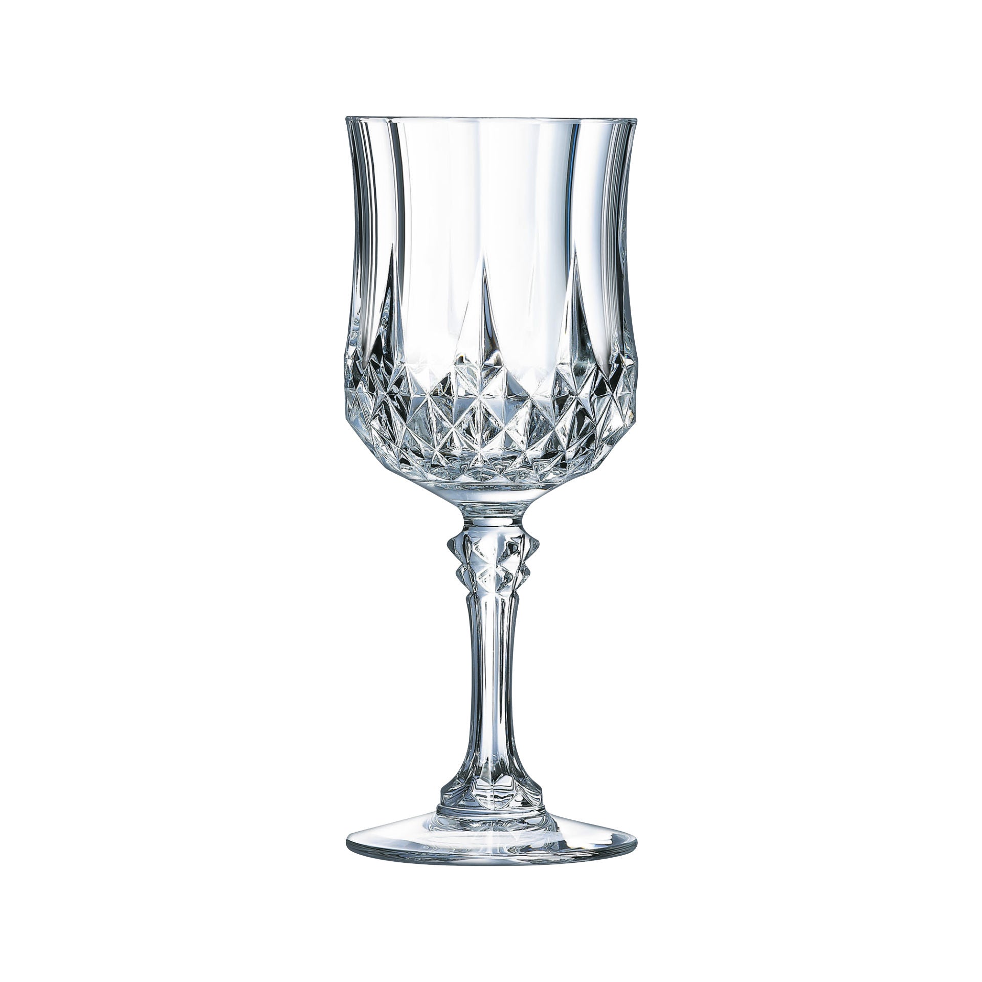 4 verres à pied 25cl Longchamp Cristal d