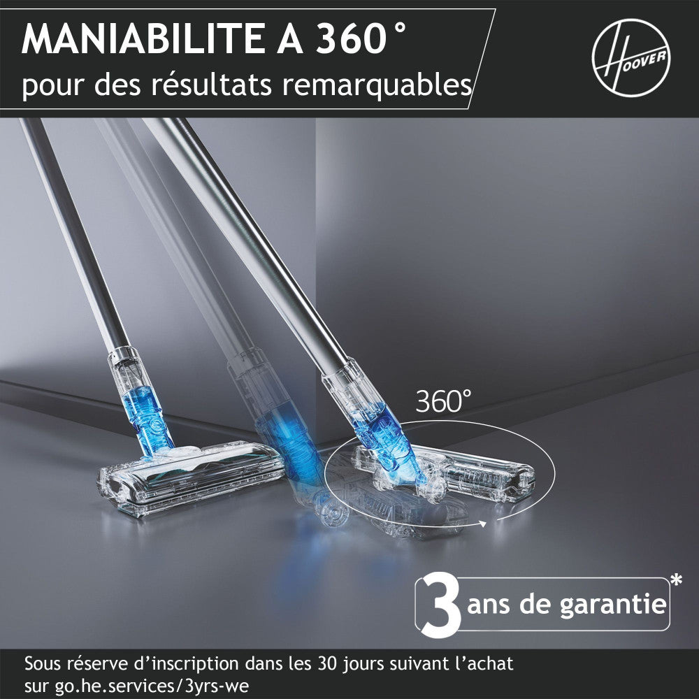 Aspirateur Balai Sans Fil -   Hf410p - Puissance 190 W - Autonomie 30 Min - Réservoir 0,7 L - Noir Hoover - Mathon - 2