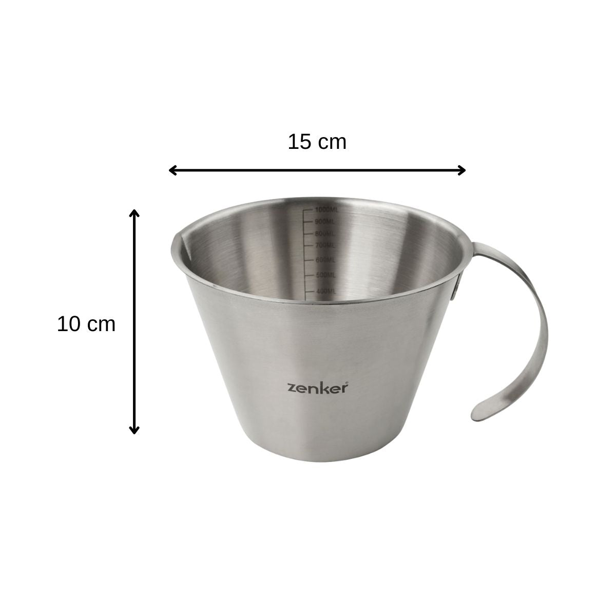 Set de 2 verres doseurs gradués en inox 250 ml et 1 litre Zenker Zenker - Mathon - 4