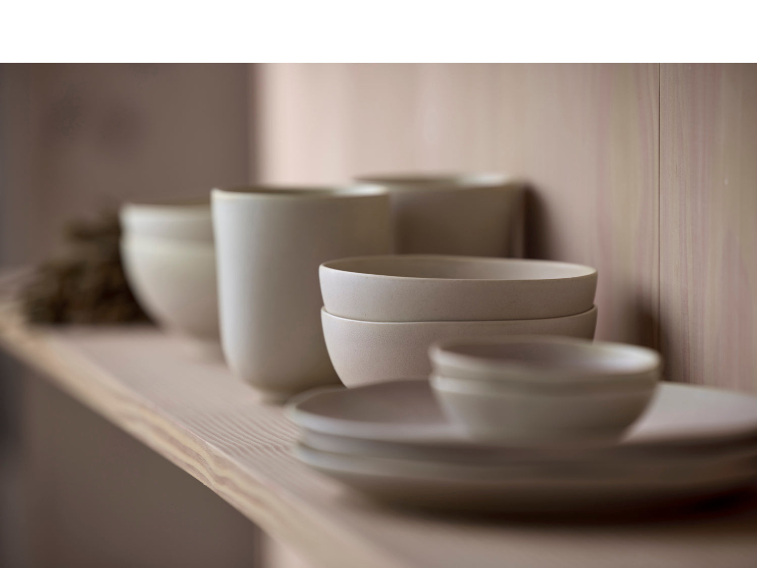 Mug sans anse UMAMI en grès Beige doux Villa Collection - Mathon - 3