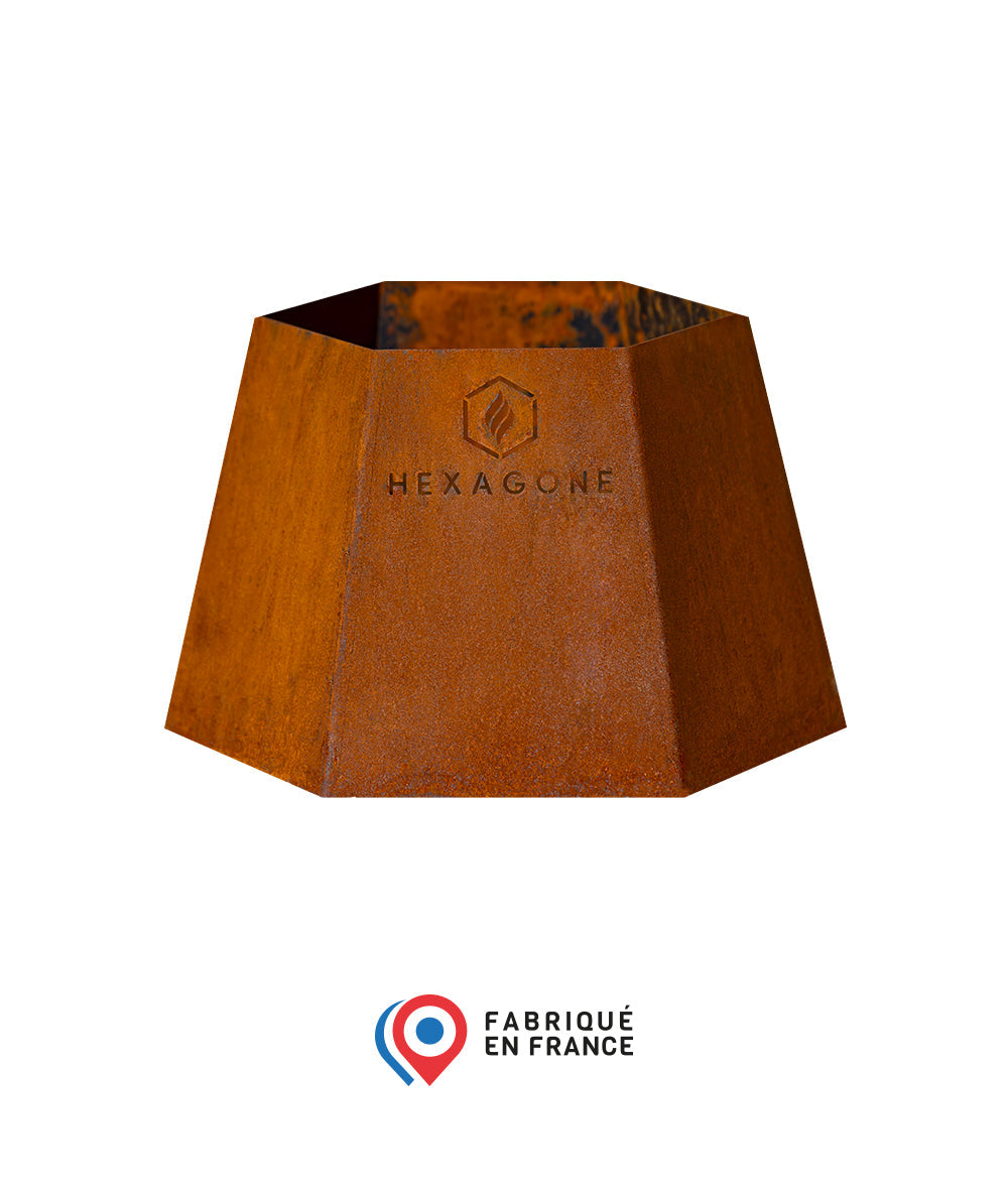 Pied bas Corten | 150 Hexagone - Mathon