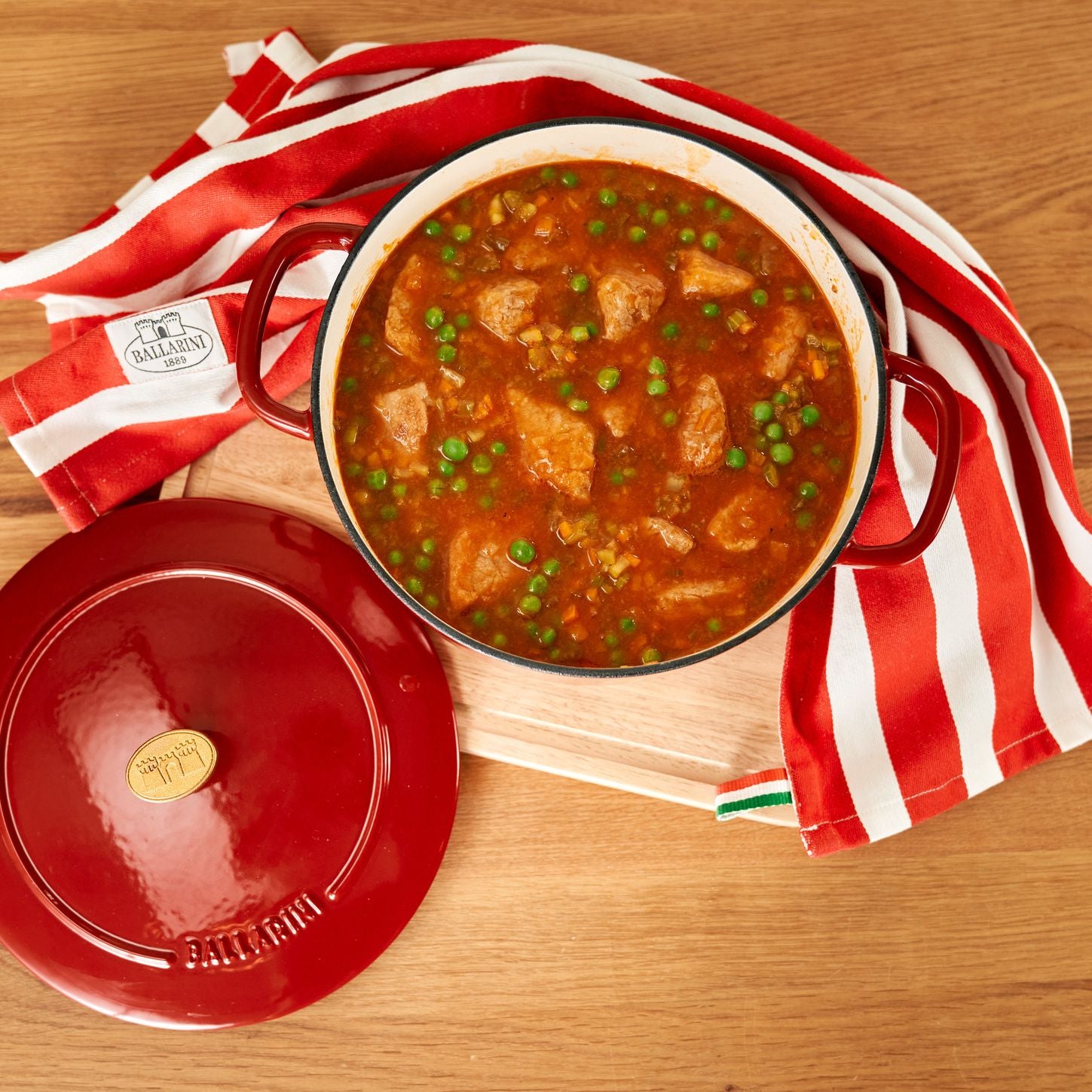 Cocotte Ballarini 28 cm, Rond(e), Rouge, Fonte Ballarini - Mathon - 5