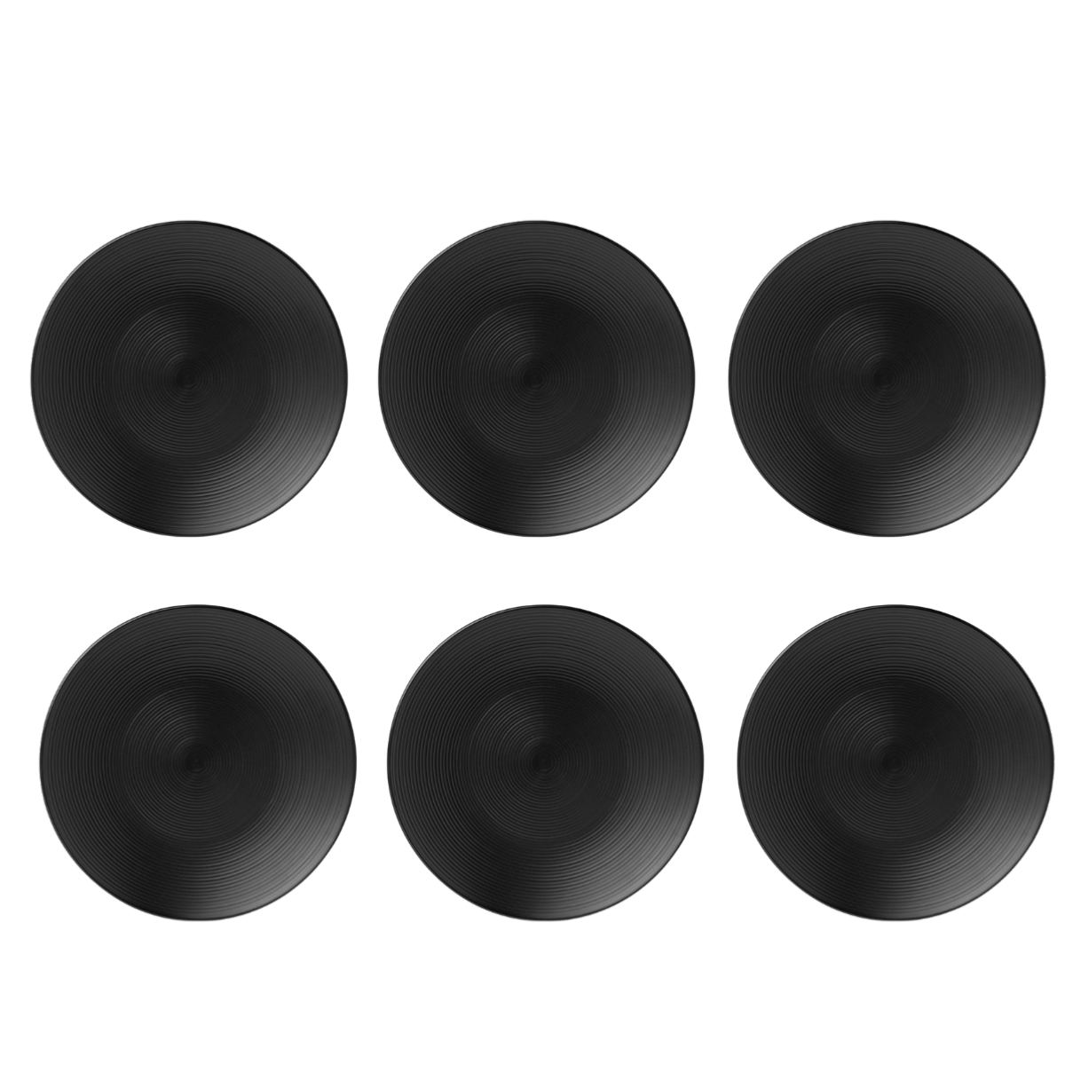 Lot de 6 assiettes plates noir - "Aya" Laguiole Cuisson - Mathon - 3