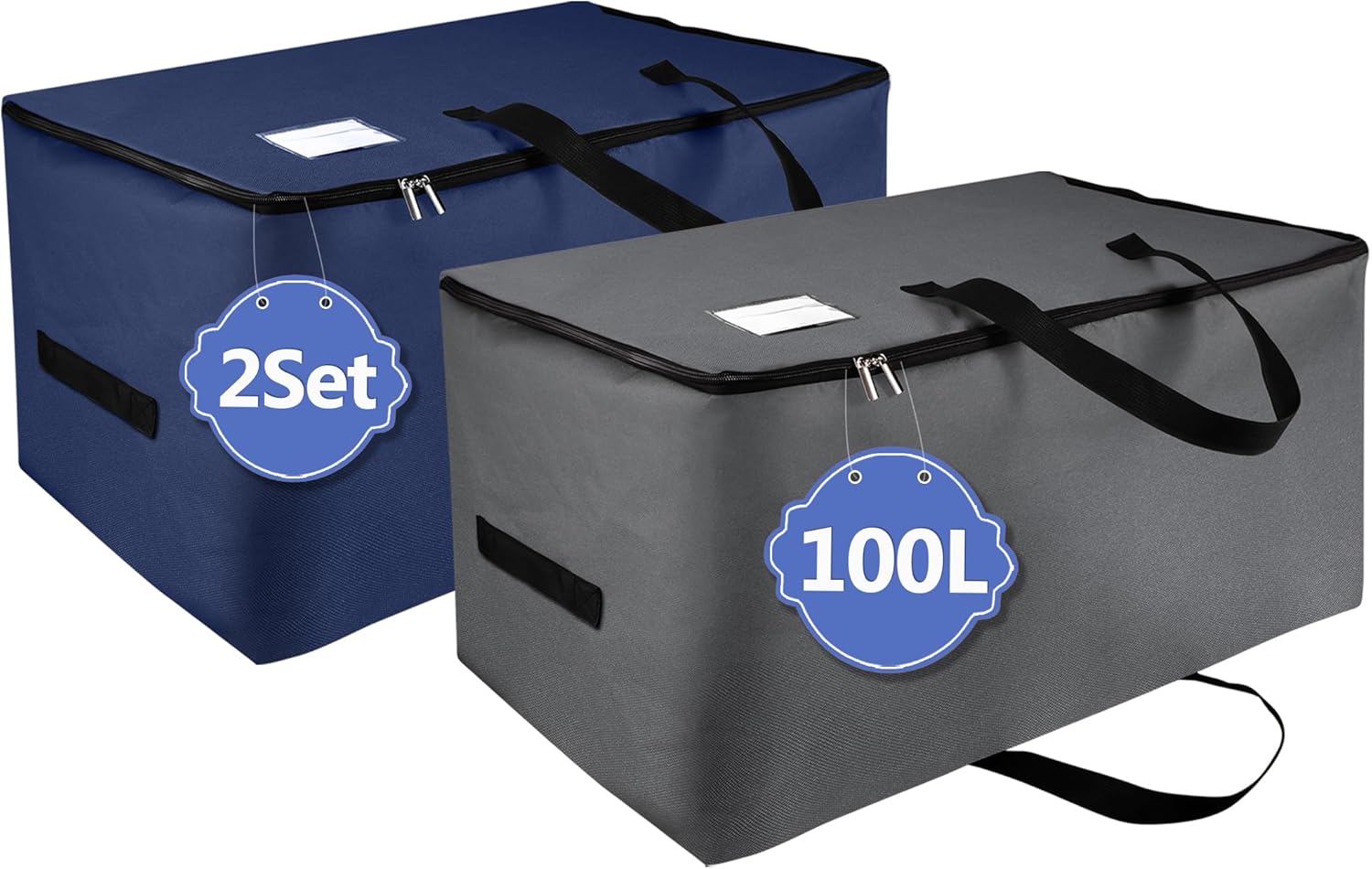 Sac de rangement pliable bleu foncé 100 L Vendos85 - Mathon