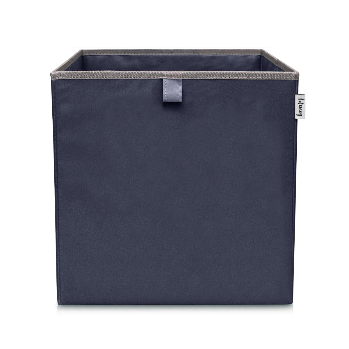 Boîte de rangement coloris bleu foncé, compatible avec l