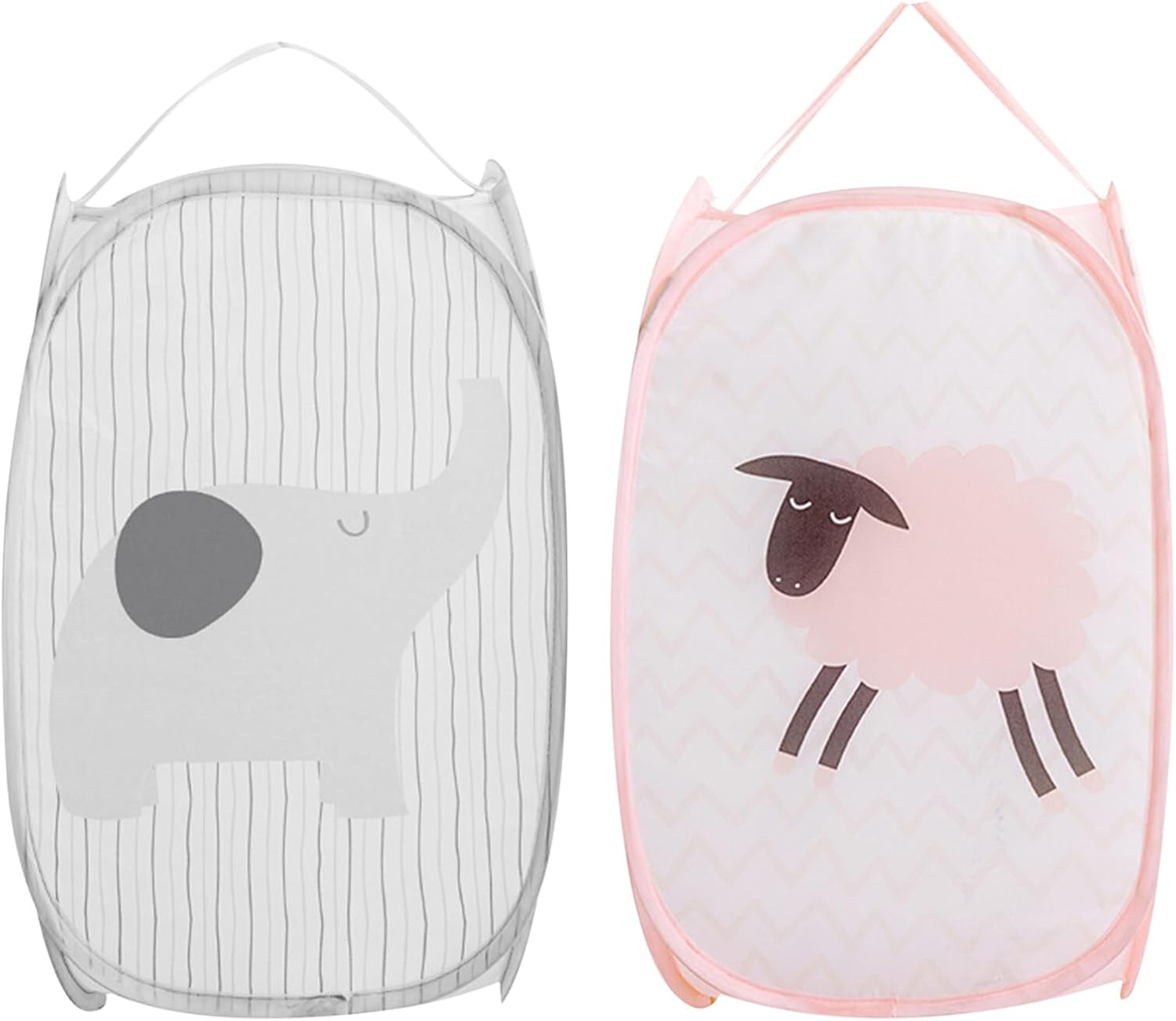 Panier à linge pliable Gris & Rose 30L Vendos85 - Mathon