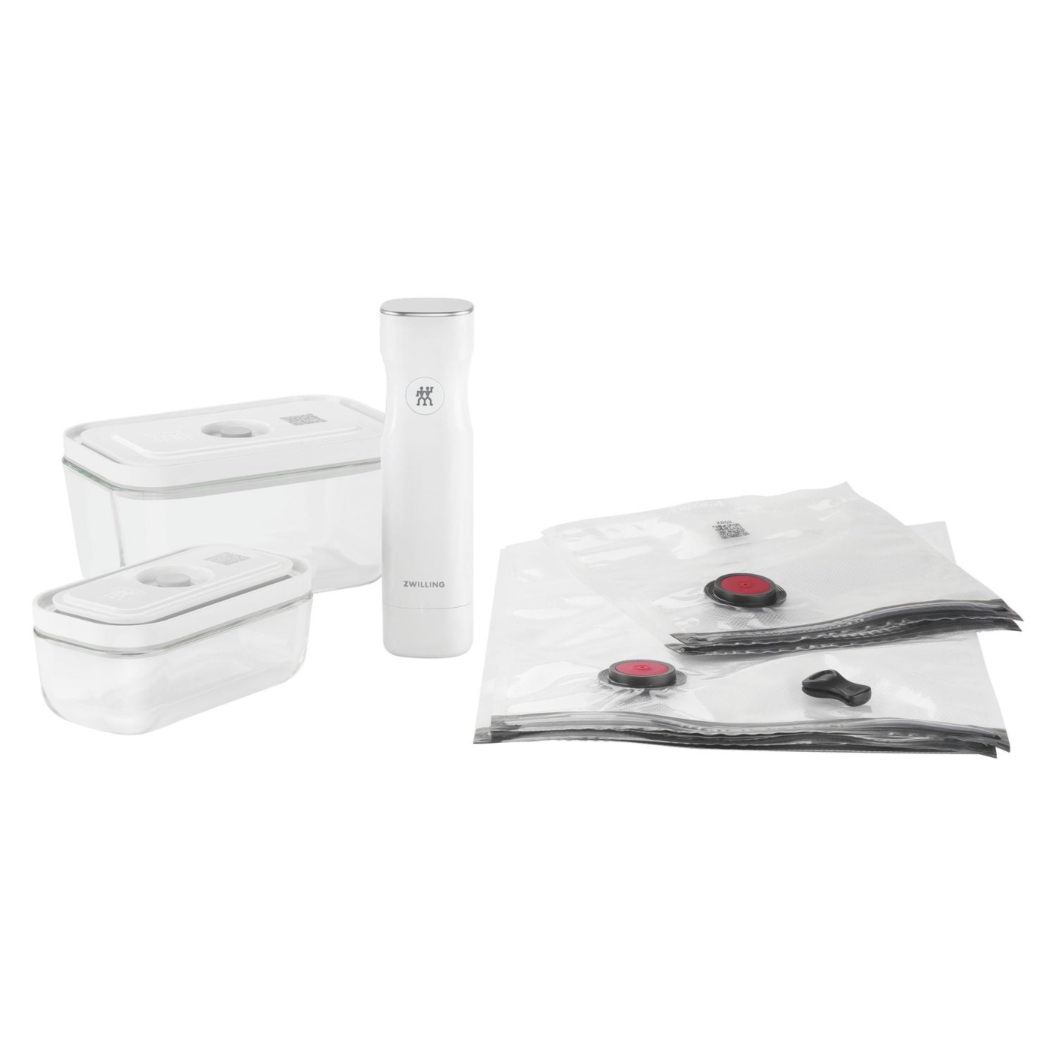 Set complet sous vide - 7pcs - plastique - Pompe + 2 Boîtes M/L  + 4 sacs - Mathon - 1