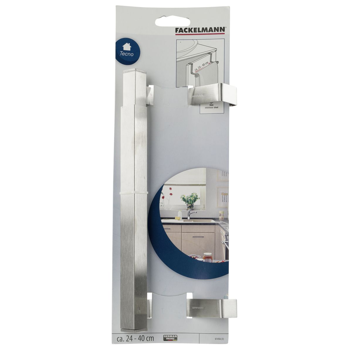 Ensemble de 2 porte-serviettes et torchons extensible inox  Tecno Fackelmann - Mathon - 5