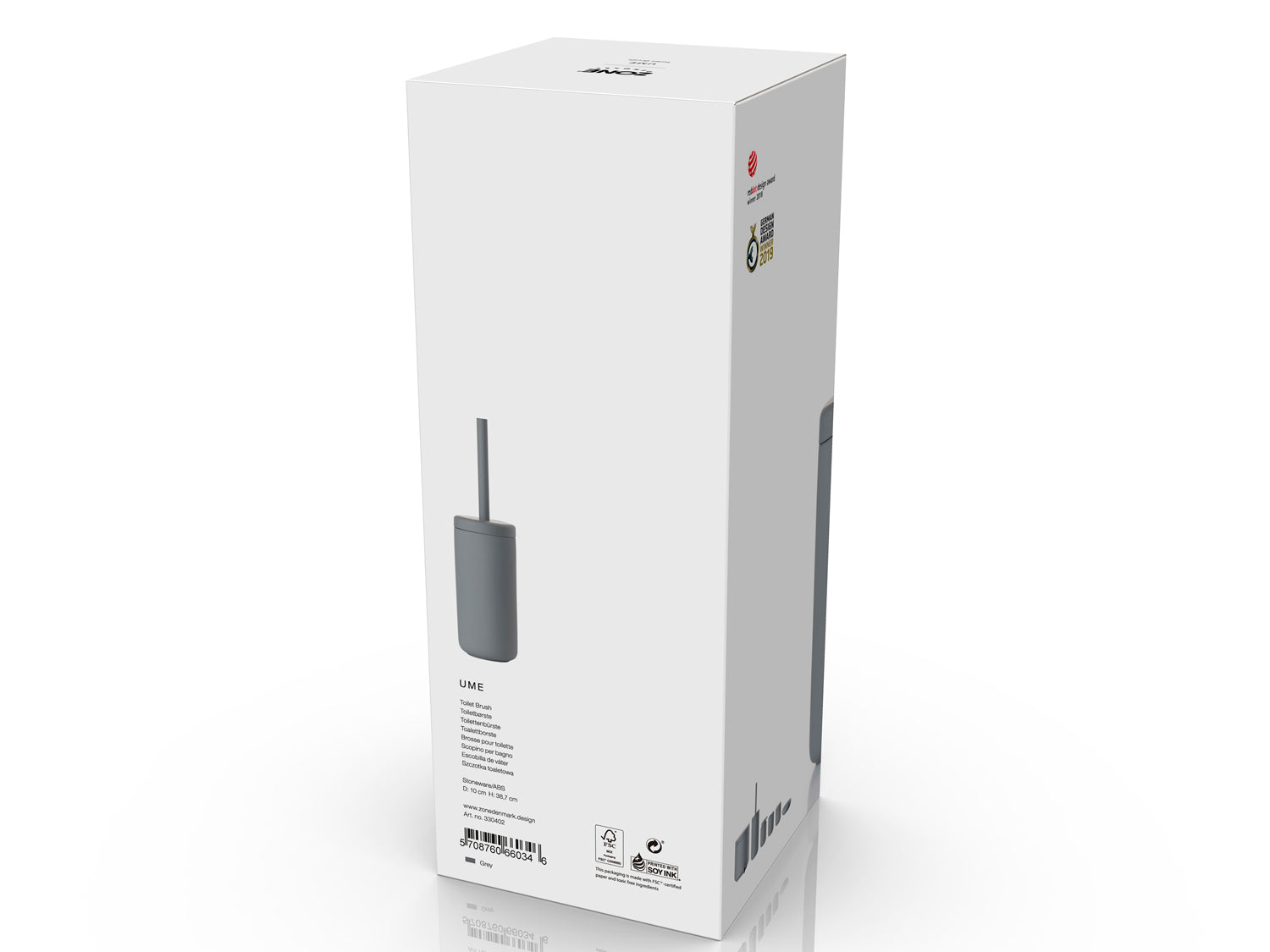 Brosse de toilette UME en grès et polypropylène Gris Zone Denmark - Mathon - 3