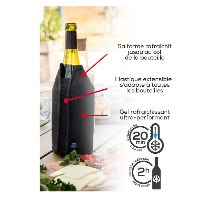 Coffret rafraichisseur Frizz gris et bouchon à champagne Line carbone Peugeot - Mathon - 2