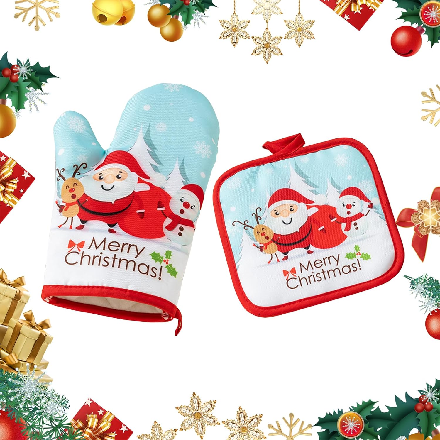 Gant et manique de Noël résistants à la chaleur Vendos85 - Mathon