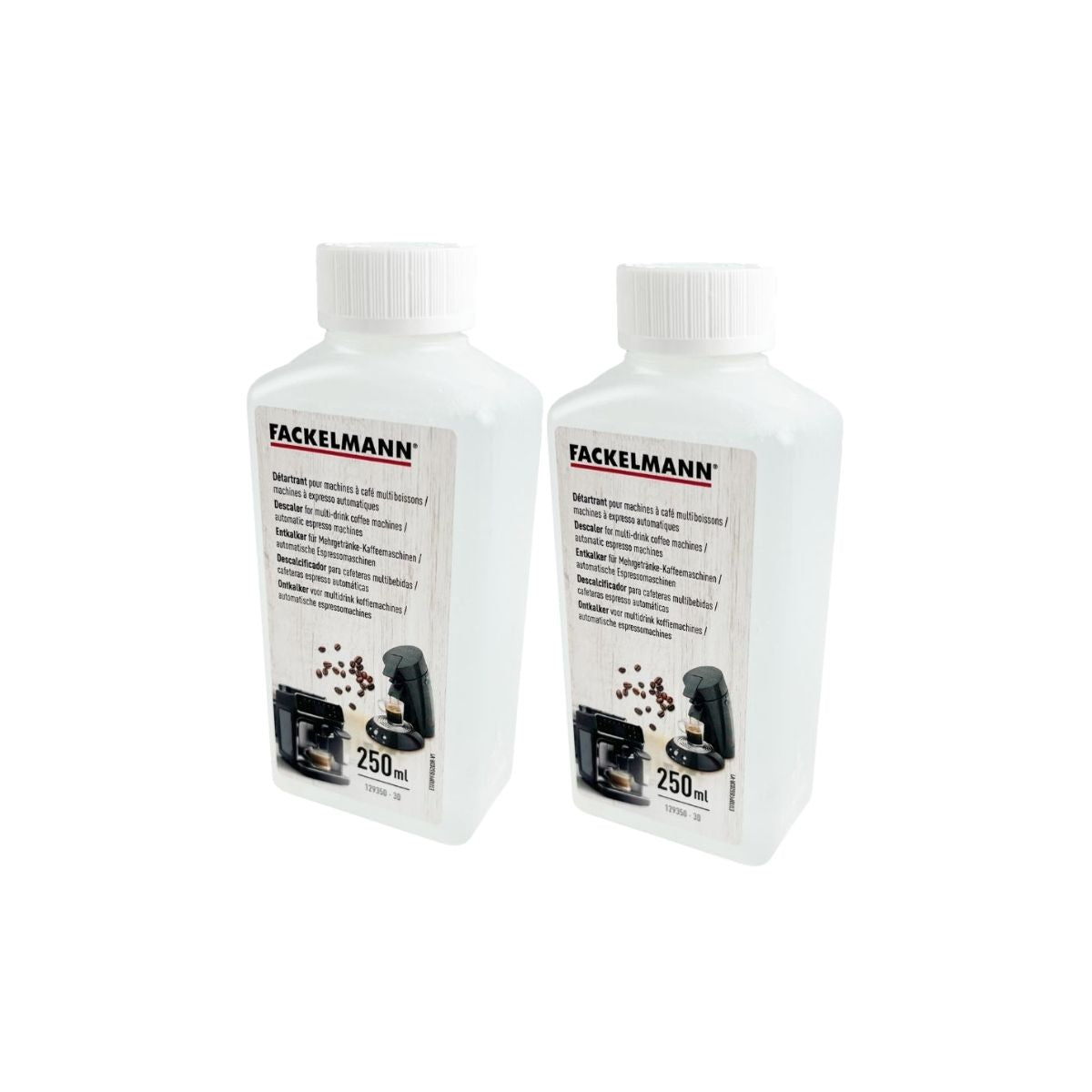 Ensemble de 2 Détartrants liquide pour machine à expresso et multi boisson 25 cl  Petit Déjeuner Fackelmann - Mathon