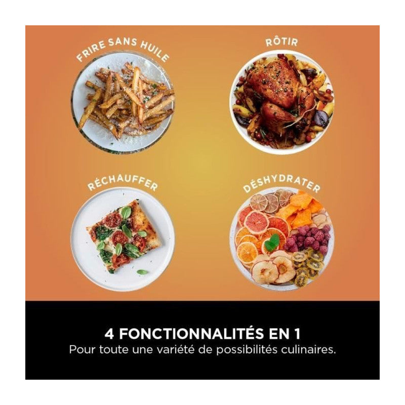 Friteuse Sans Huile - Ninja - Af140eu - Pro - 4,7 L - 28,5 X 36 X 26,5 Cm - Noir Ninja - Mathon - 6