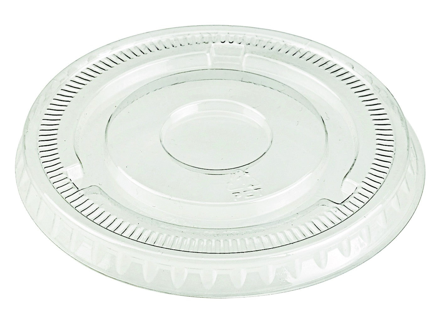 100Pcs - Couvercle plat transparent en plastique PET  H10mm FirstPack - Mathon