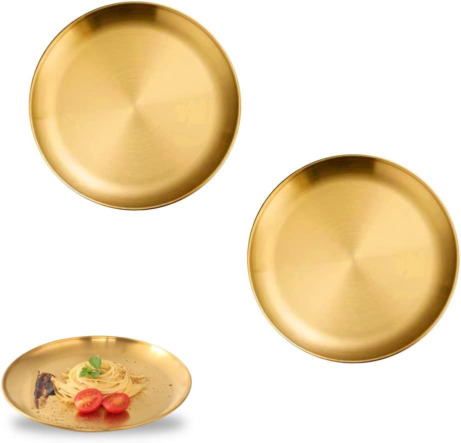 Lot de 2 sets de table ronds en acier inoxydable Vendos85 - Mathon