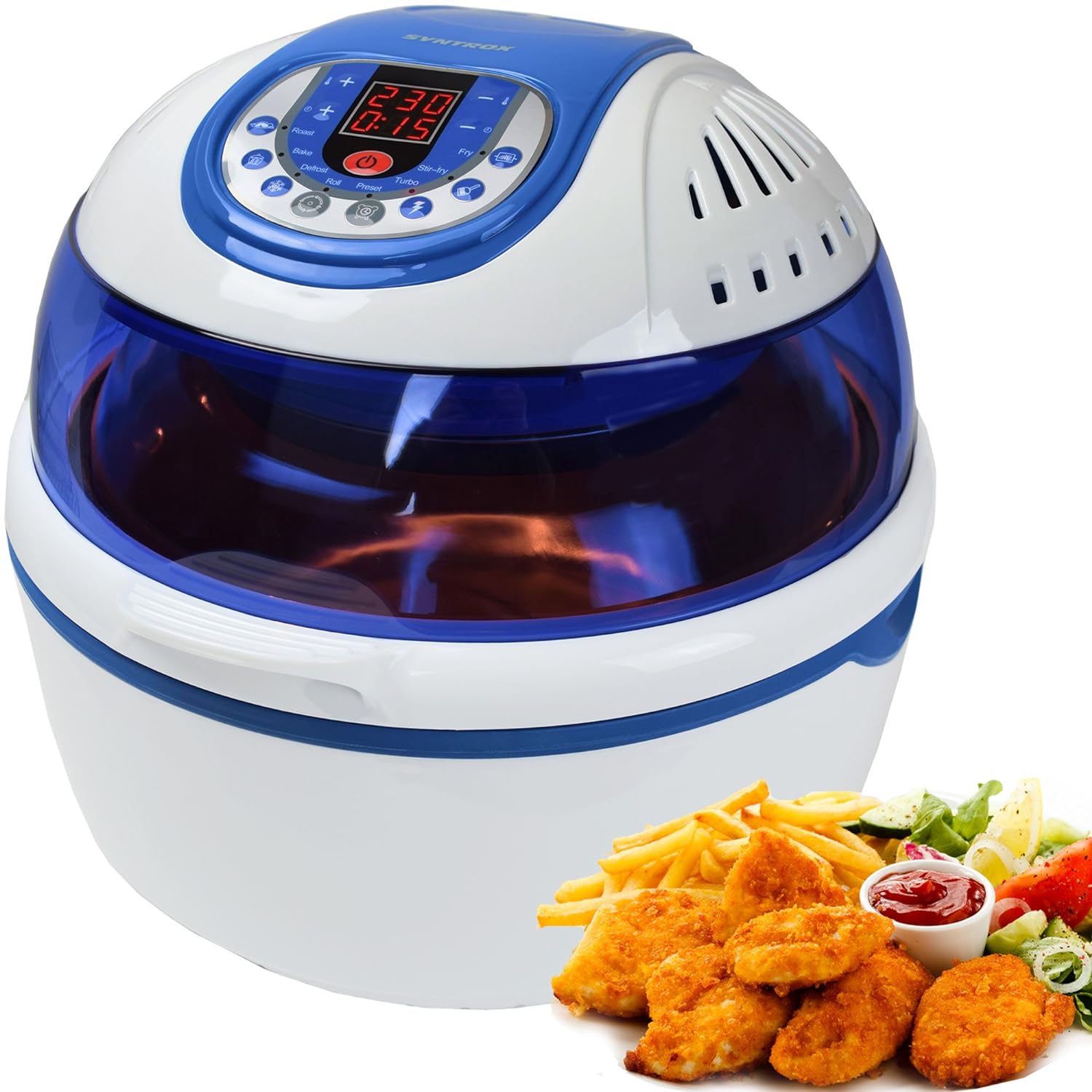 Friteuse à air chaud turbo bleu Syntrox - Mathon