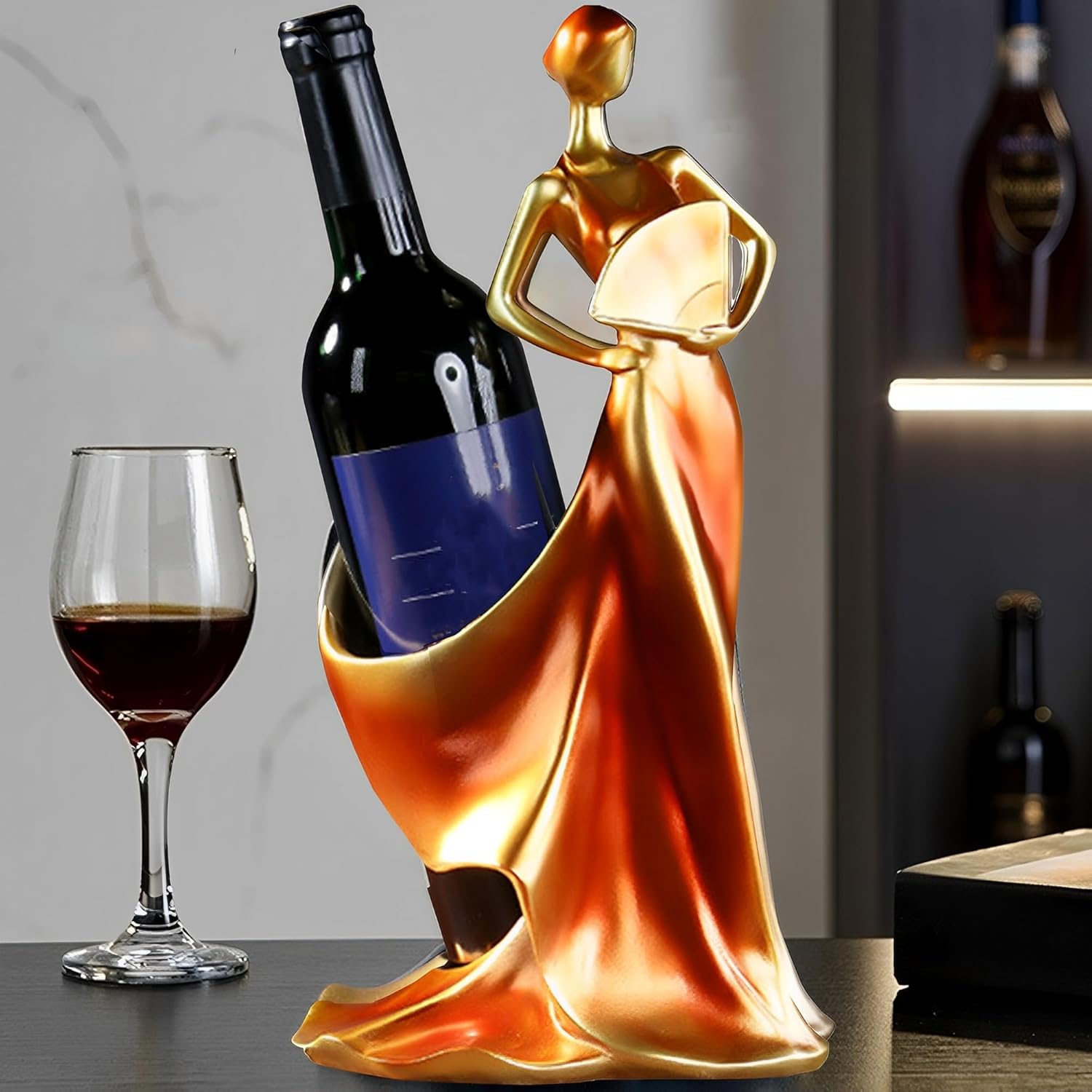 Casier à vin décoratif en résine pour comptoir femme Vendos85 - Mathon