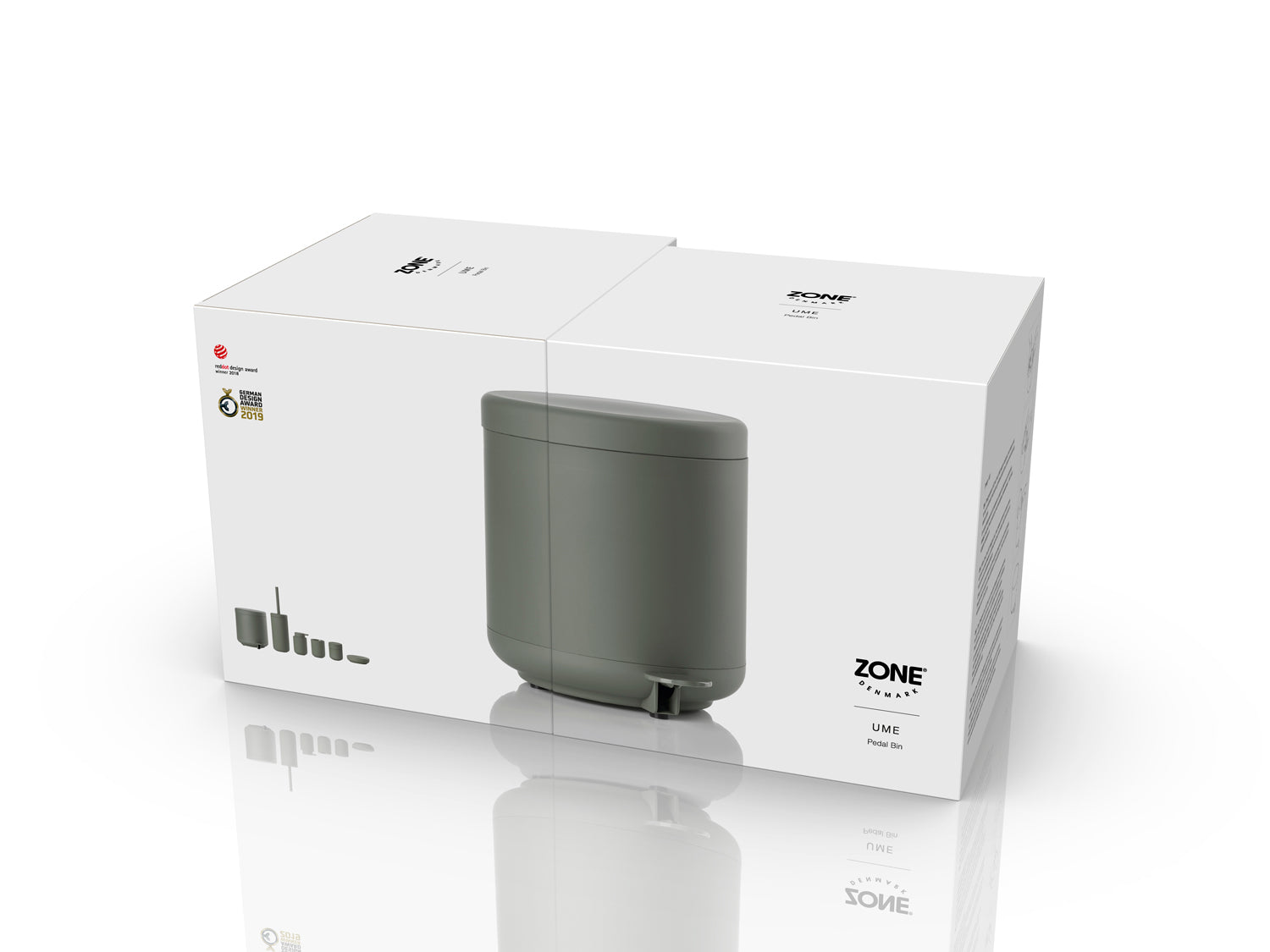 Poubelle à pédale UME en abs Vert olive Zone Denmark - Mathon - 5