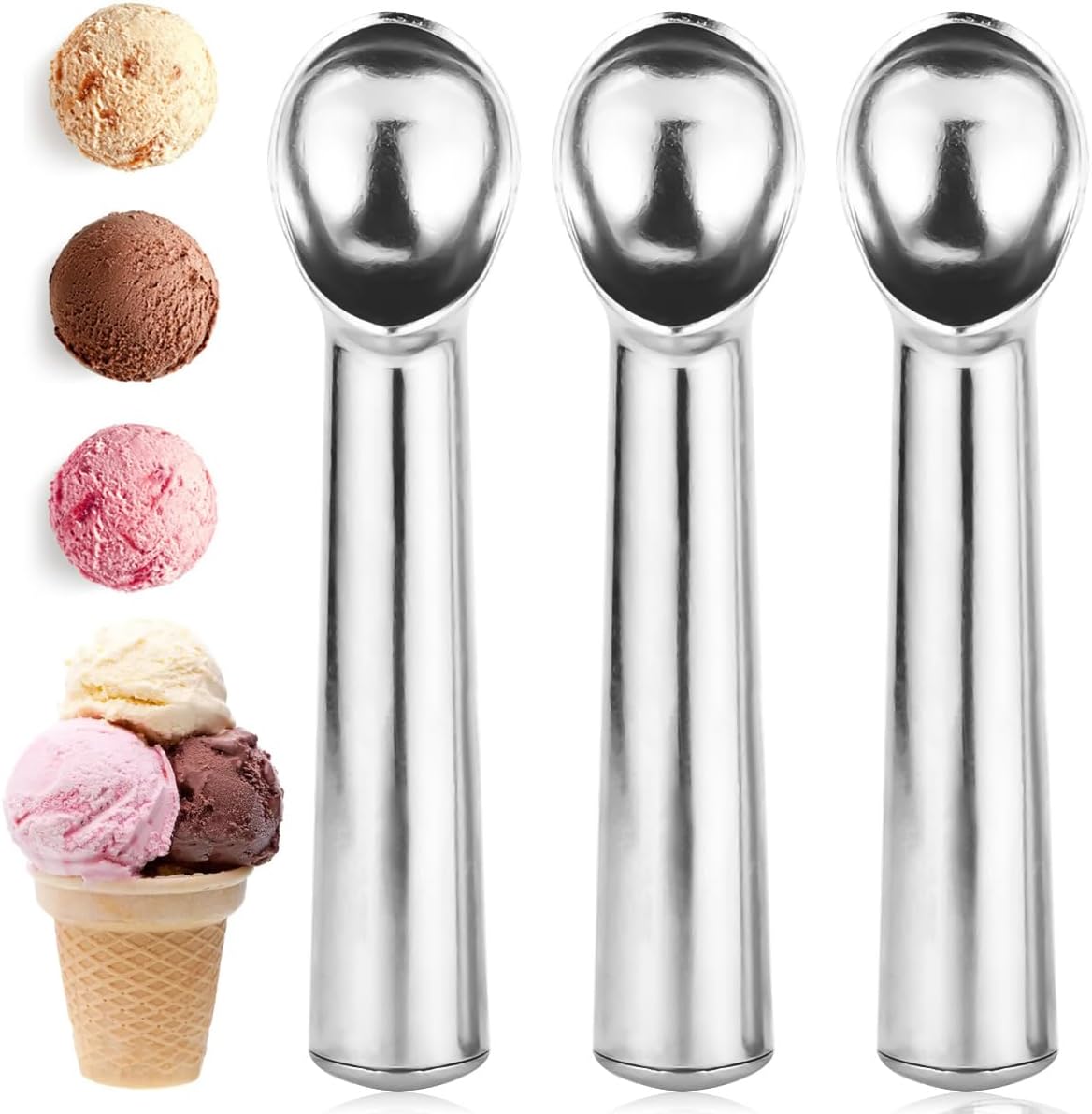 Cuillère à glace en aluminium 3 pcs – Boules parfaites Vendos85 - Mathon