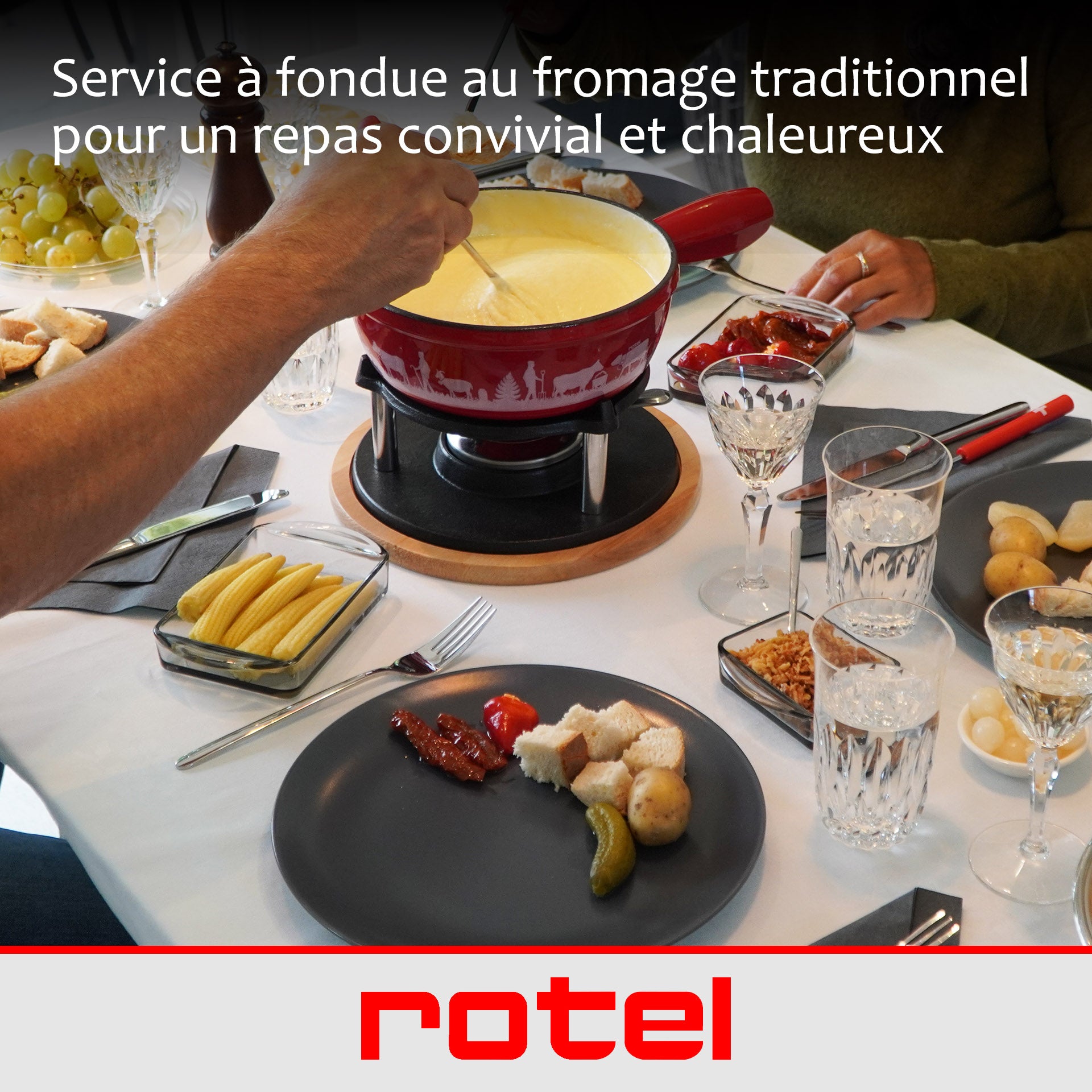 Service à fondue au fromage pour 4 personnes Rotel Swiss Tradition Rotel - Mathon - 4