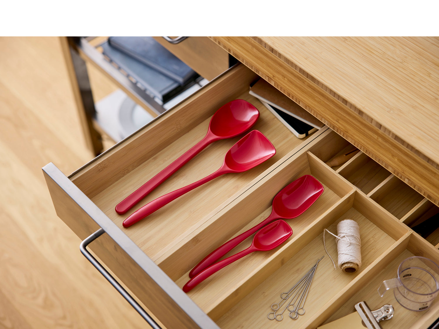 Ensemble de cuillères NEW CLASSIC en durostima® Rouge Rosti - Mathon - 3