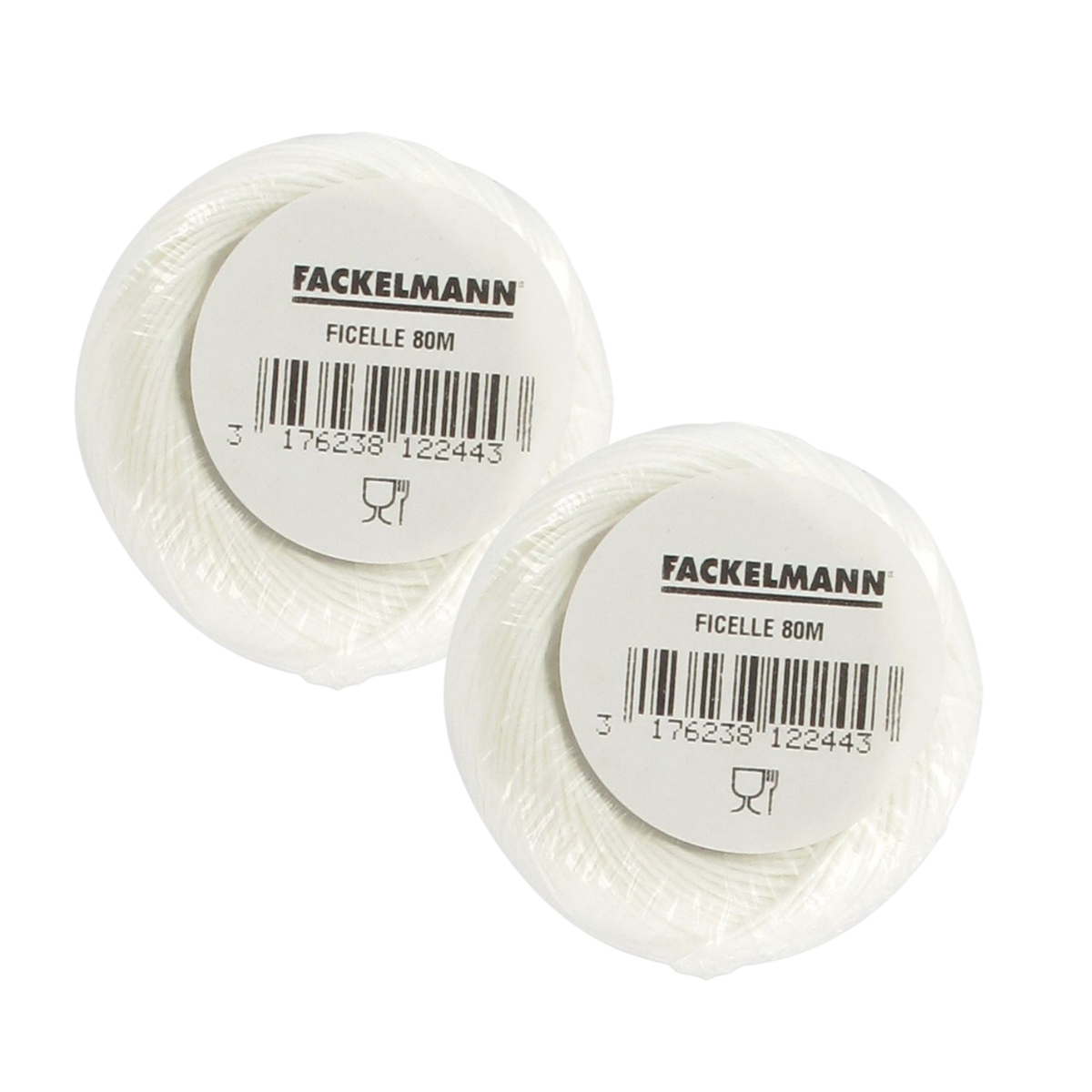Lot de 2 pelotes de ficelle alimentaire 80 m Fackelmann Fackelmann - Mathon - 1