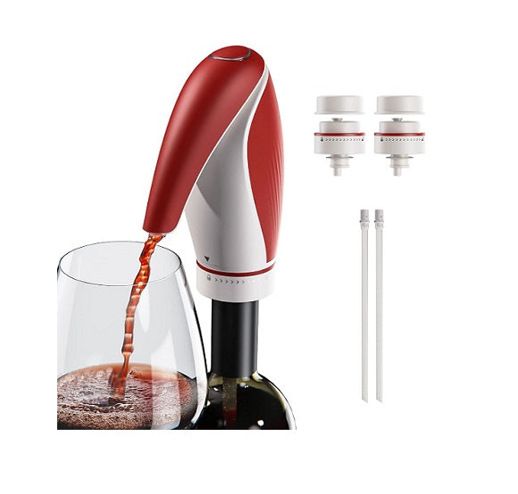 Aérateur distributeur à vin électrique portable 3 en 1 blanc rouge Vendos85 - Mathon