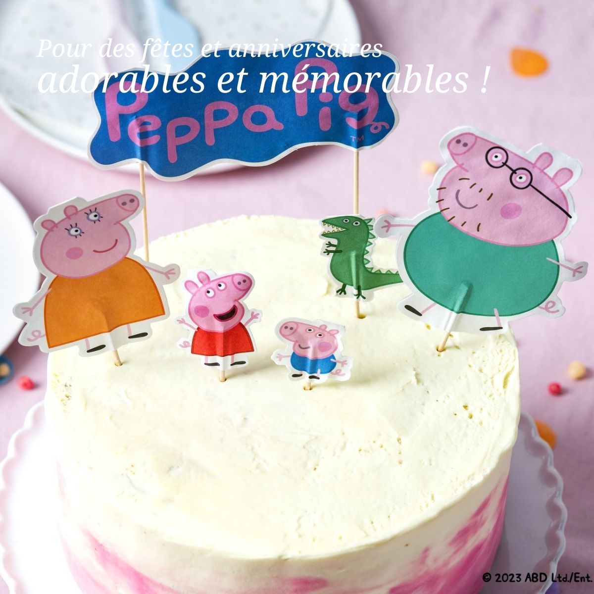 Ensemble de 24 décorations de gâteau d’anniversaire Dr. Oetker Peppa Pig Dr. Oetker - Mathon - 2