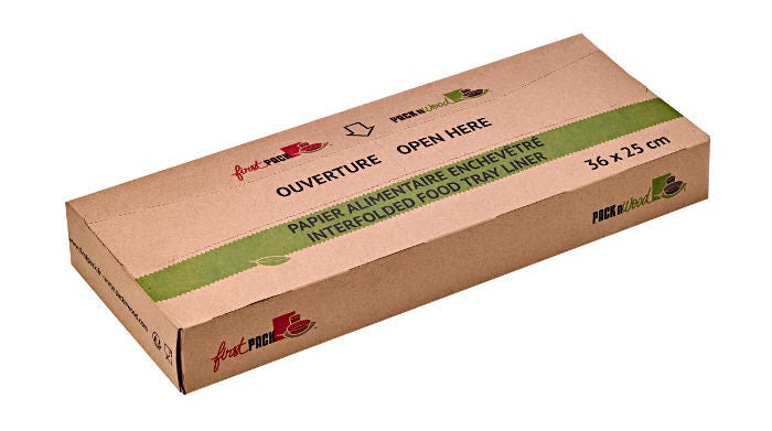 350Pcs - Papier alimentaire blanc enchevêtré en boite distributrice  360x250mm FirstPack - Mathon - 1