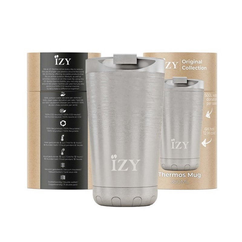 Mug Isotherme - Argent - 350ml Izy Izy - Mathon - 1