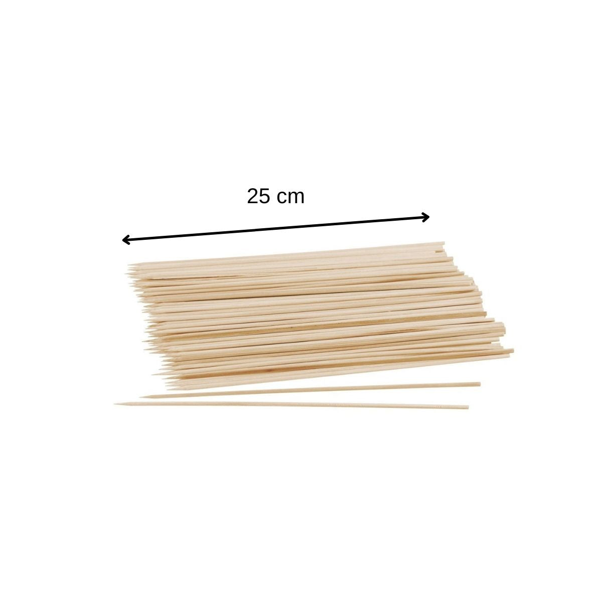 Lot de 100 piques en bois pour brochettes de 25 cm  Nature Fackelmann - Mathon - 4
