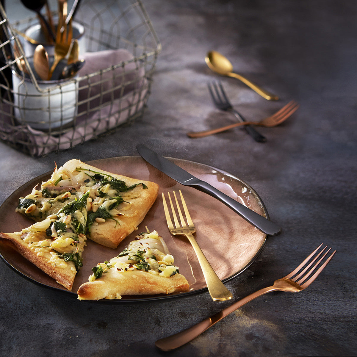 Austin - Ménagère 24 pièces Noir mat Amefa - Mathon - 5