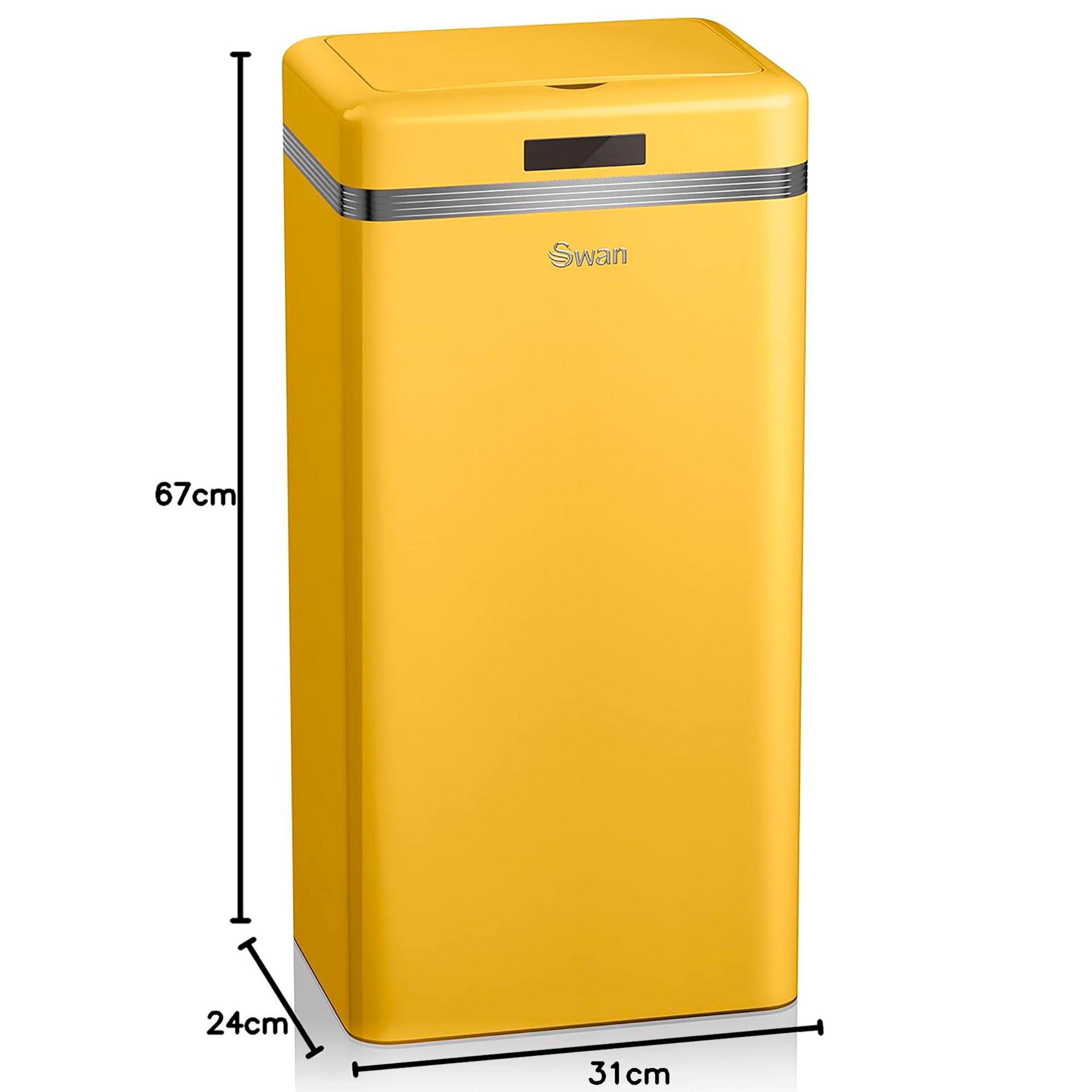 Retro Poubelle à Ouverture Automatique avec Capteur, Métal, 45 Litres, Vintage  Jaune SWKA4500YELNEU - Mathon - 6