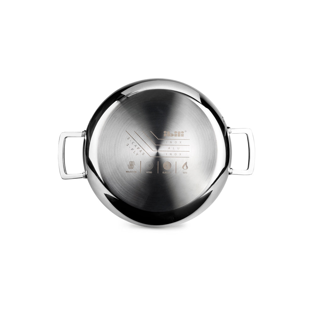 Poêle profonde avec poignées triply 32 cm Ibili - Mathon - 3