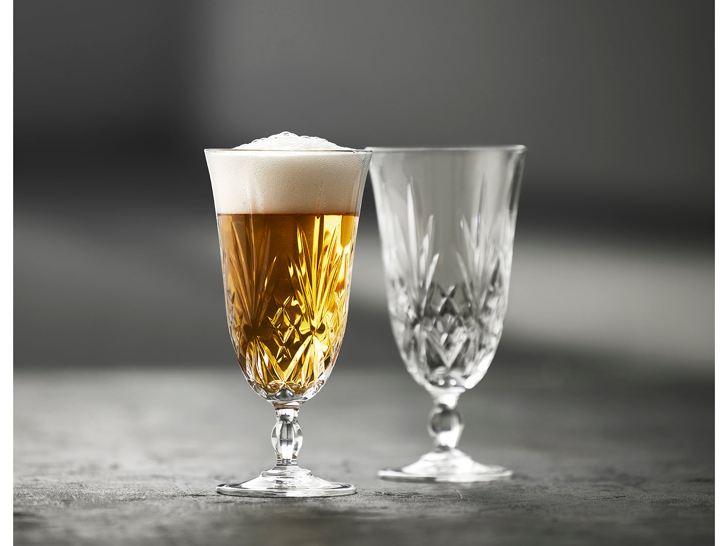 Ensemble de 4 verres à bière MELODIA 40cl Transparent Lyngby Glas - Mathon - 4