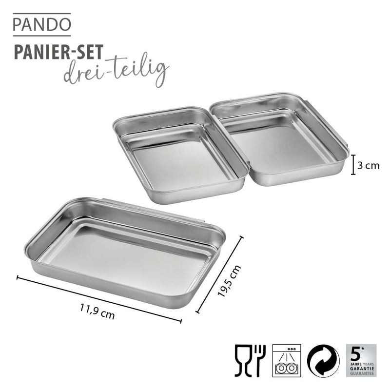 Service à panure PANDO, 3 pièces Gefu - Mathon - 2