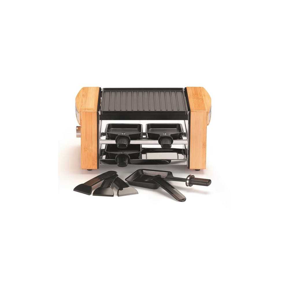 Raclette 4p 750w Bambou Gamme Signature Kitchenchef - Kcwoodlux4 Kitchen Chef Professional - Mathon - 2