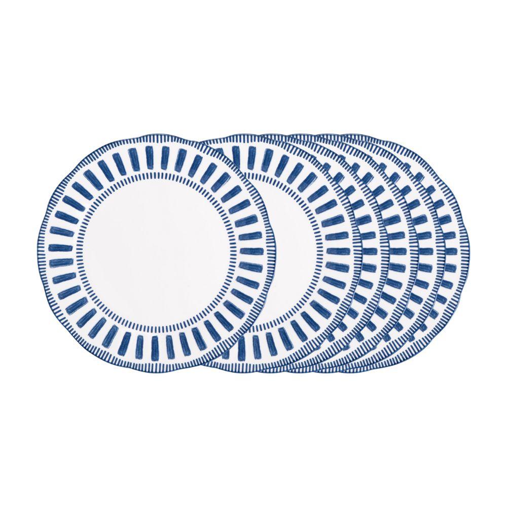 Assiette creuse Napoli bleue 22 cm (lot de 6) Table passion - Mathon - 1