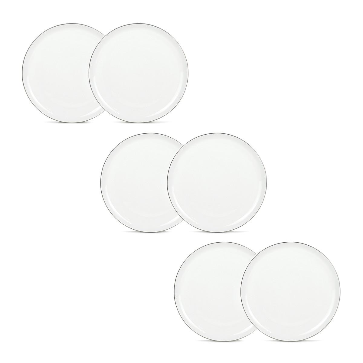 Lot de 6 assiettes plates blanc - "Sélène" Laguiole Cuisson - Mathon - 2