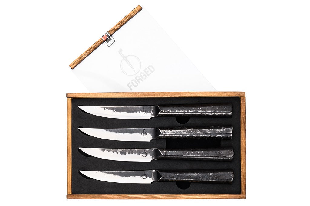 Lot de 4 Couteaux à steak en acier inoxydable, BRUTE Forged - Mathon - 3