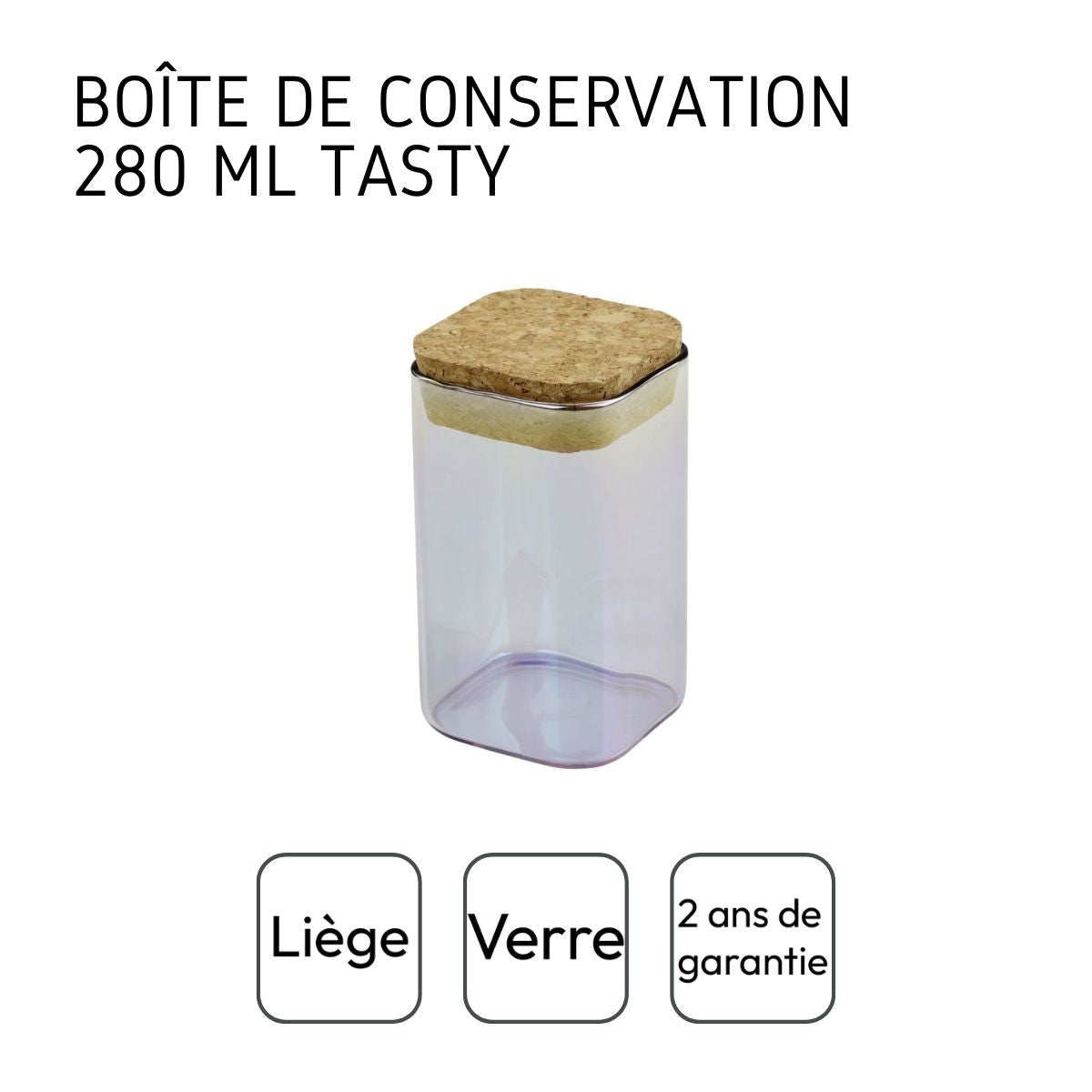 Boîte de conservation avec couvercle 280 ml Tasty Green Tasty - Mathon - 4