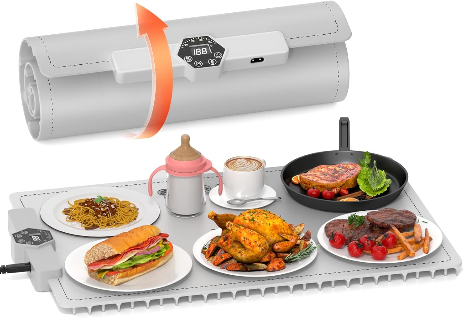 Chauffe Plat Électrique Gris pour Assiettes Vendos85 - Mathon