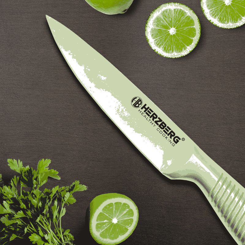 Set de couteaux 8 Pièces Jaune Herzberg HGSKN8-YEL Herzberg - Mathon - 5