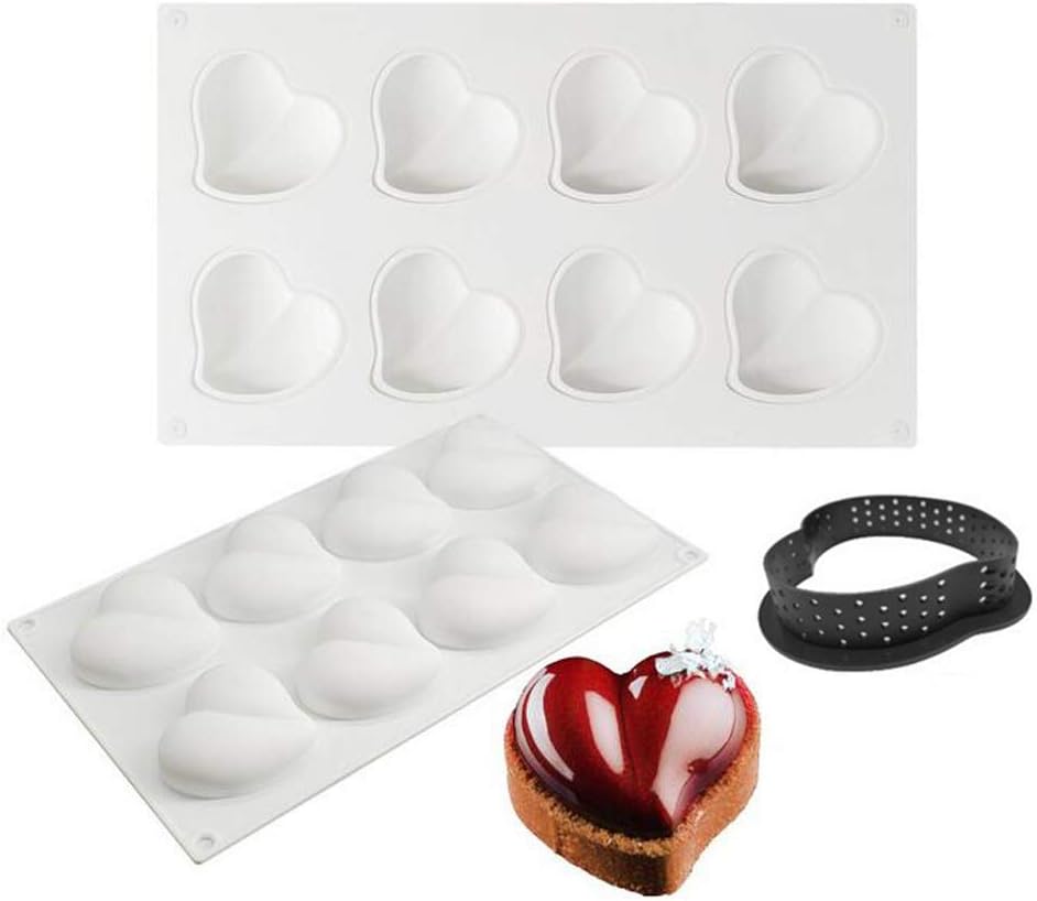 moules 3D pour Glace Chocolat Pâtisserie Dessert, Outil croustillant en Forme de Coeur en Plastique Vendos85 - Mathon