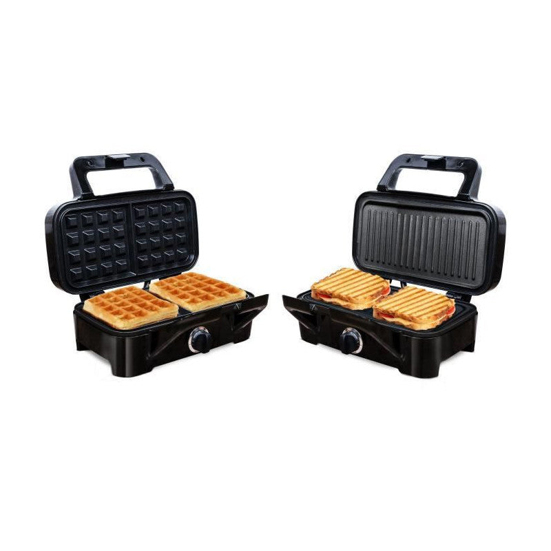 Little Balance 8368 Speedn Mixt 1200, Gaufrier + Grill 2 En 1, 1 Plaque Gaufres, 1 Plaque Gril Interchangeables, 1200 W, Inox Little Balance - Mathon