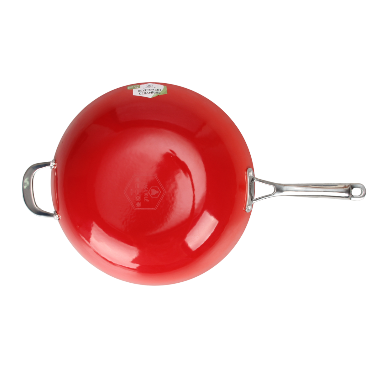 Wok rouge 32cm - "Red AirIron" Laguiole Cuisson - Mathon - 4
